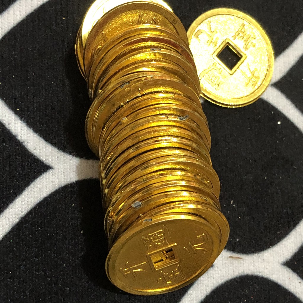 set 10 Đồng tiền vàng giả trang trí
