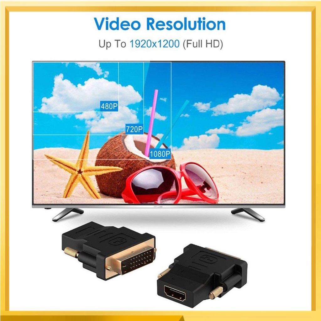 Đầu chuyển đổi từ cổng DVI sang cổng HDMI 24+5 PIN DVI-D