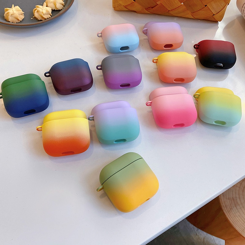 Vỏ Bảo Vệ Hộp Sạc Tai Nghe Bluetooth Không Dây xiaomi Redmi Buds3 Tws Bằng PC Cứng Chống Sốc Màu Gradient Ốp