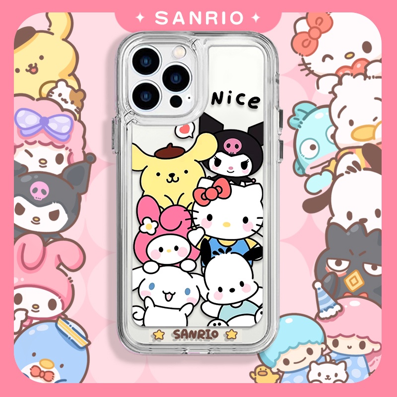 SANRIO Ốp Điện Thoại Chống Sốc Họa Tiết Hello Kitty Cho iPhone 11 13 12 X XS Pro Max xr 12 13 Mini xr