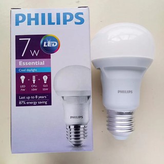 Bóng đèn philips ess ledbulb 7w e27 6500k 230v a60 ánh sáng