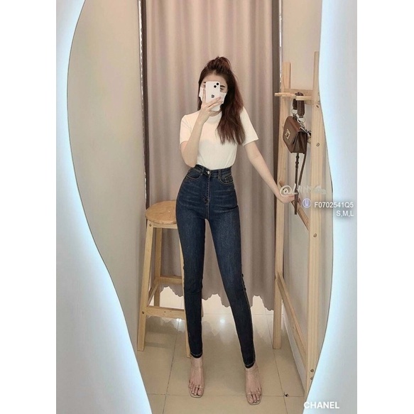 Quần jeans xanh đen