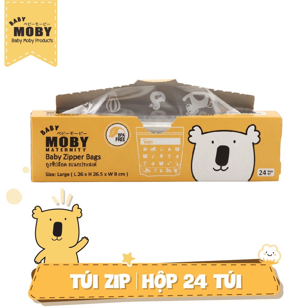 3 Túi zip đa năng Moby (24 túi/hộp)