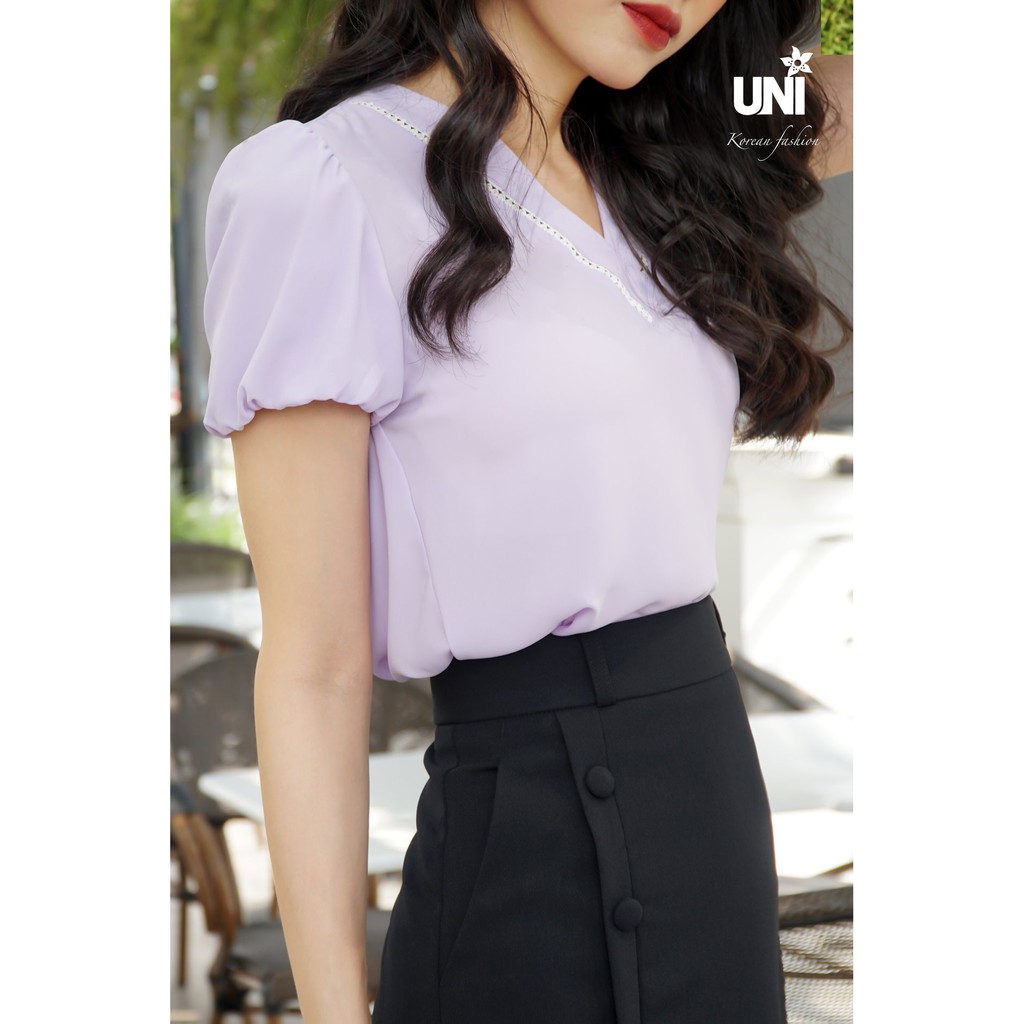 Chân Váy Nữ UNIVTH Korean Fashion Công Sở Dáng Chữ A Phối Cúc 2CA116