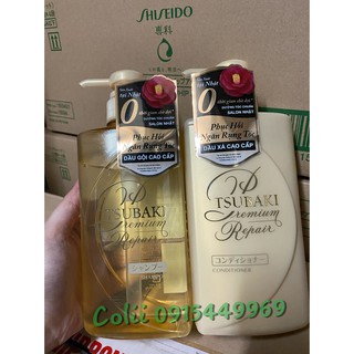 [Nhập khẩu chính hãng có HĐ VAT] Gội xả Phục hồi ngăn rụng tóc - Tsubaki Premium Repair (490ml/chai)