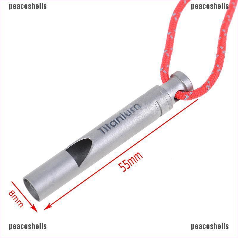 1 Còi Thổi Bằng Titan Siêu Nhẹ Kèm Dây Di Động Tiện Dụng Mang Theo Cắm Trại