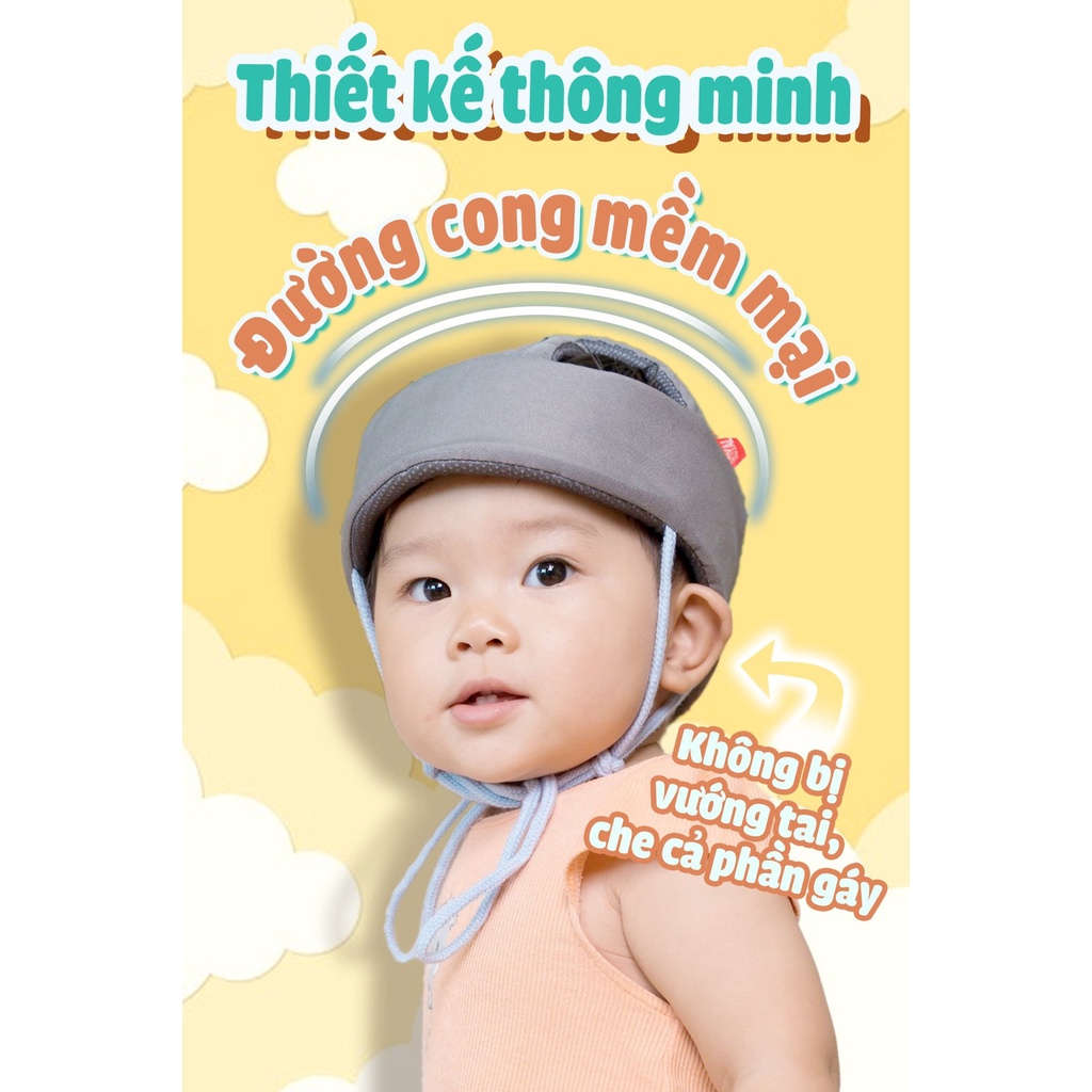 Nón Royal tập đi, tập bò cho bé 0-3 Tuổi(Mũ bảo Vệ Đầu Siêu Nhẹ An Toàn Cho Trẻ Tập Bò)
