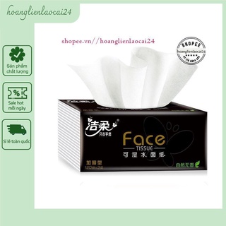 Set 12 gói - Giấy ăn FACE đen cao cấp