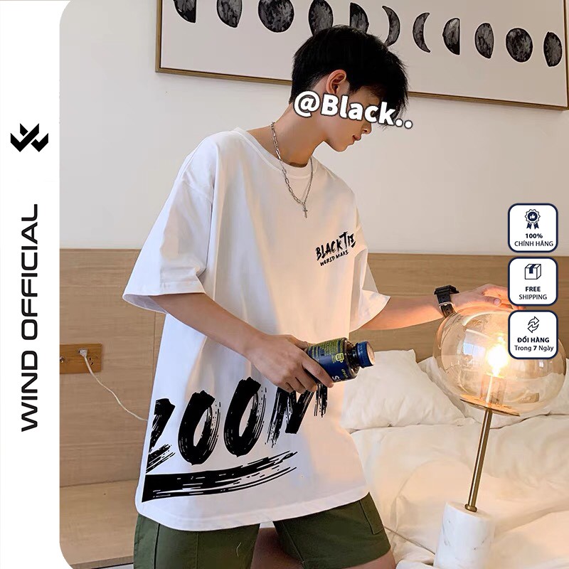 Áo phông unisex form rộng WIIS RVER oversize tay lỡ cotton thời trang nam nữ ulzzang