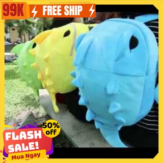 ba lô khủng long đủ màu săc dễ thương đựng được mũ fullface vải nhung