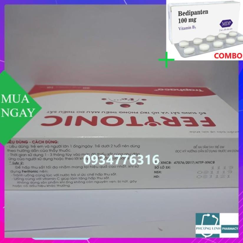 Combo Bedipanten 100mg +  BỔ SUNG SẮT FERYTONIC TRAPHACO