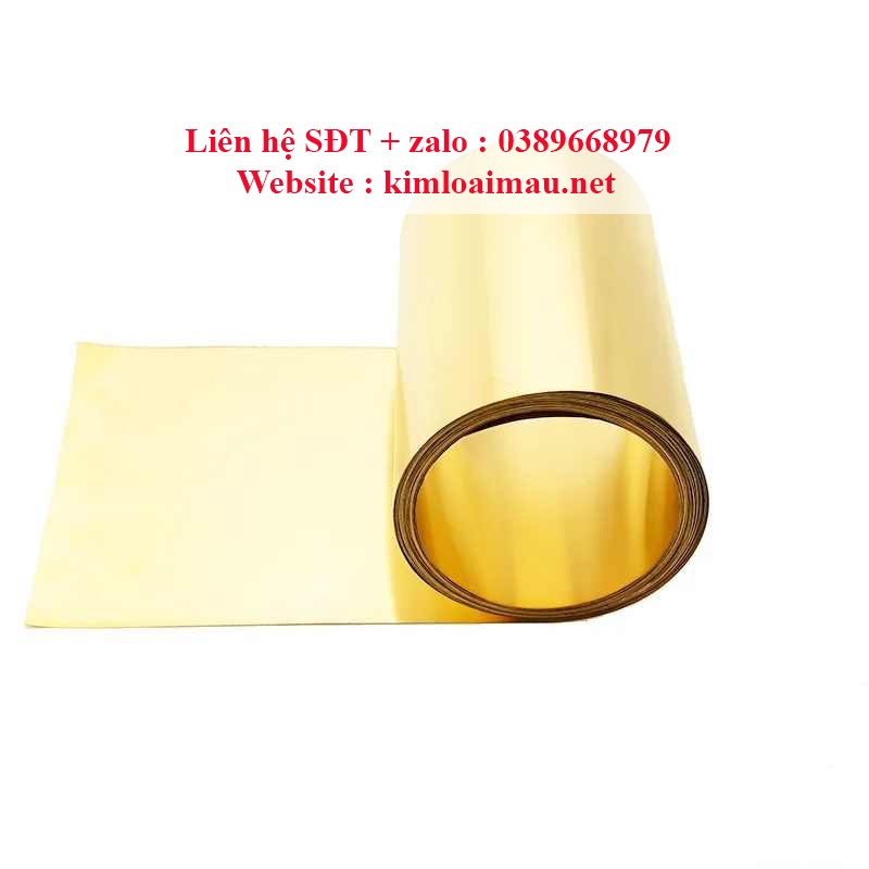 Đồng tấm lá vàng dày 0.2mm dài 1m