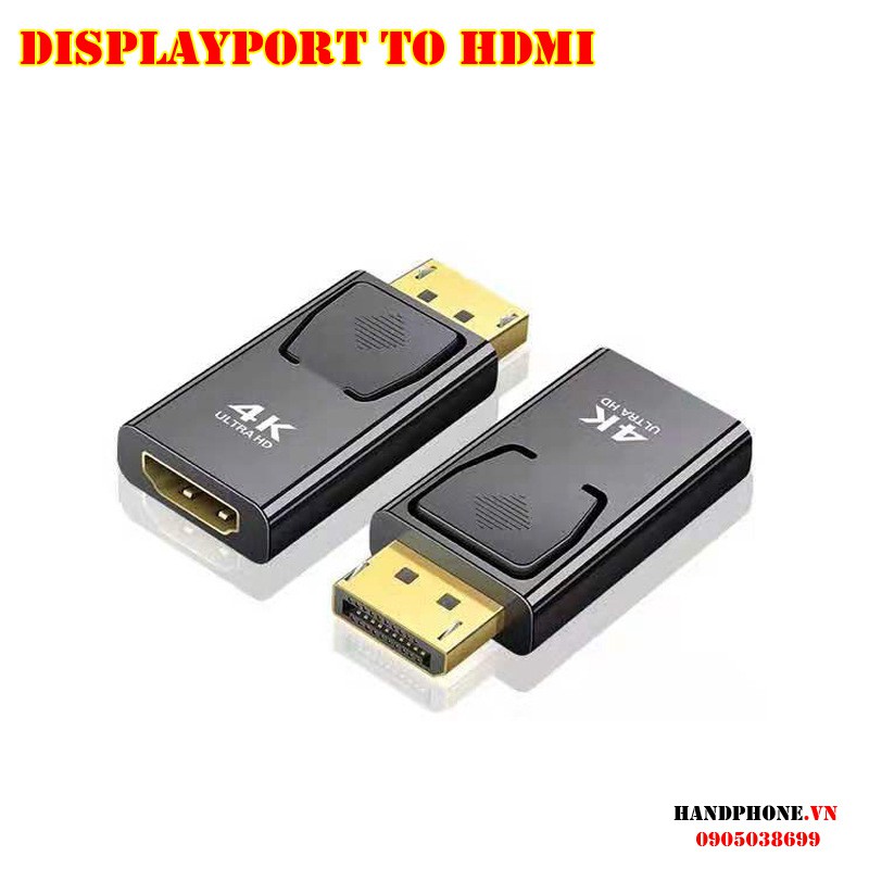 Cổng chuyển đổi DisplayPort to HDMI Adapter AV Converter 1080P 2K 4K mạ vàng, cáp chuyển đổi tín hiệu | BigBuy360 - bigbuy360.vn