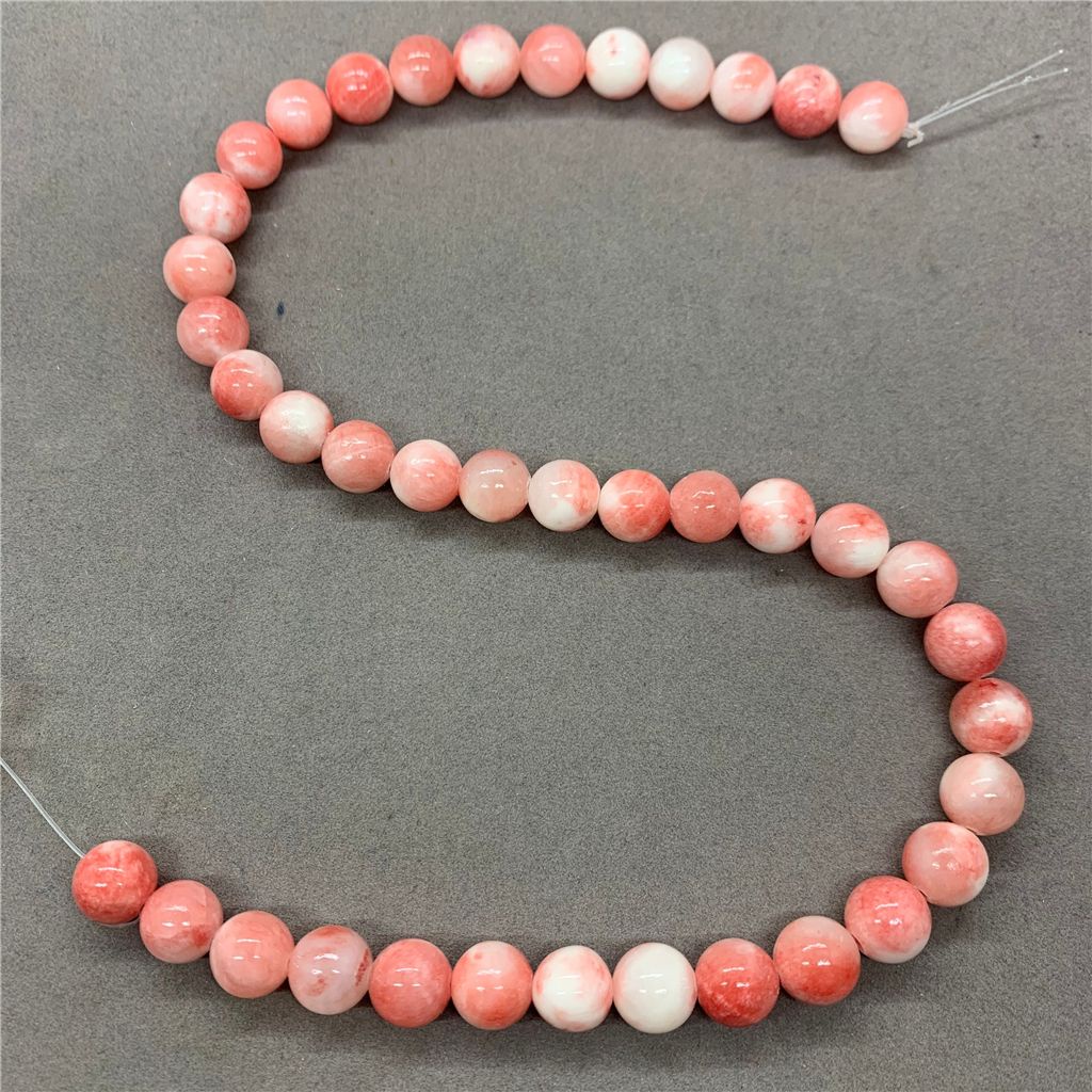 Chuỗi Hạt Đá Ngọc Bích 4-16mm Màu Trắng / Hồng