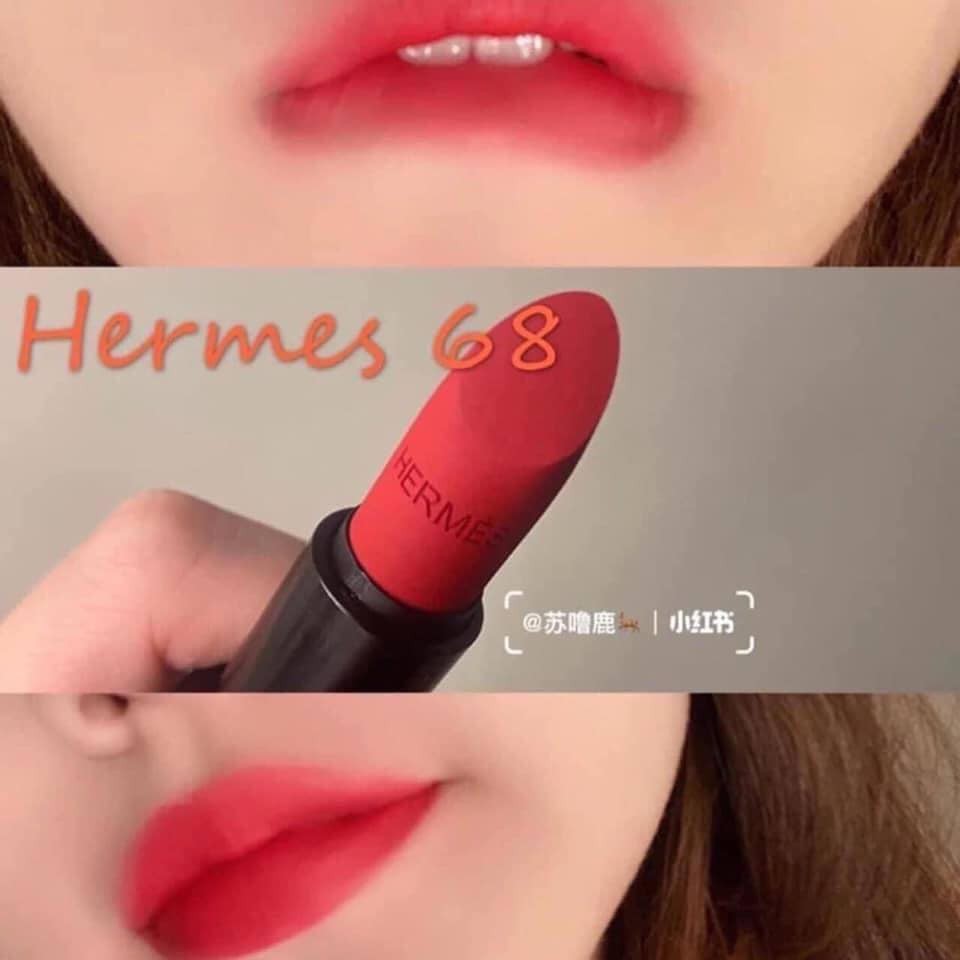 Son Hermes 68 Rouge Bleu Matte - Đỏ Thuần ⚜️Hàng Authentic⚜️