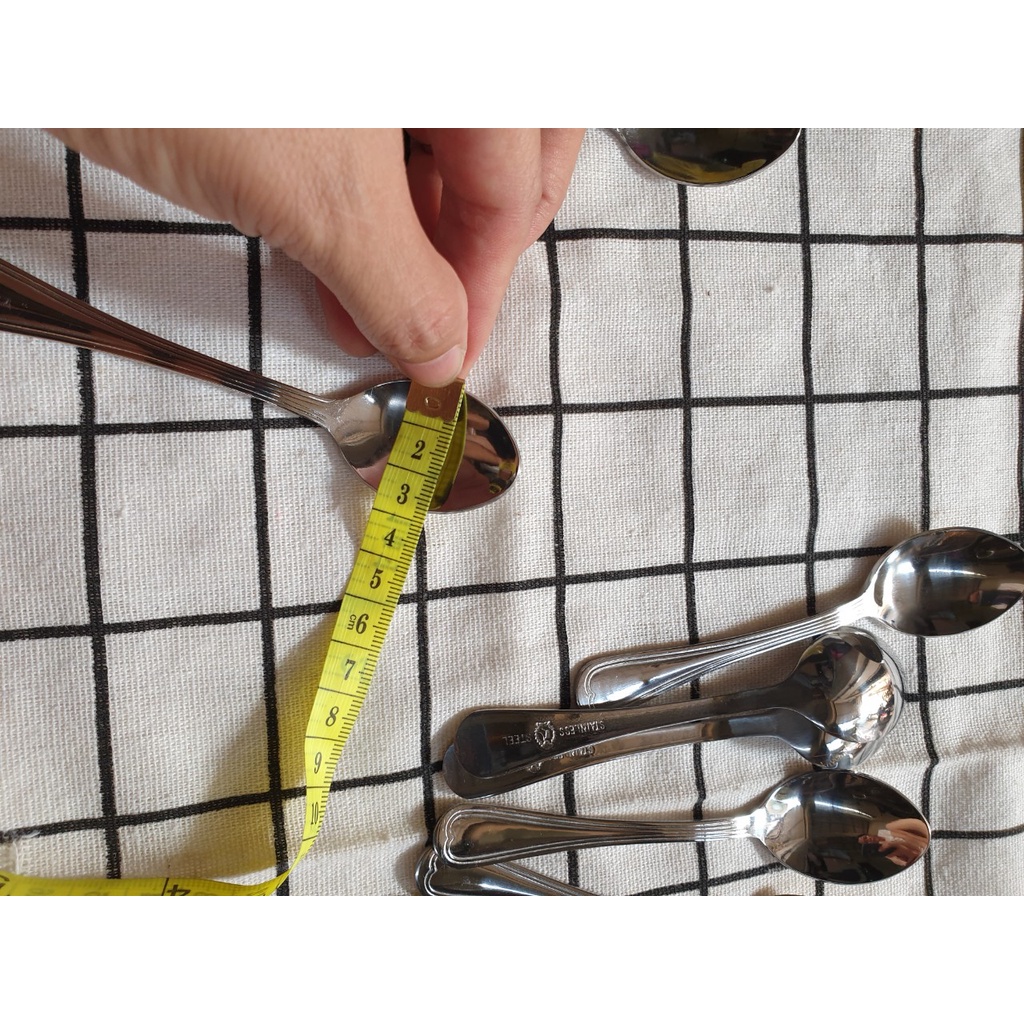 Bộ 5c Thìa Cafe Tim, Inox 304 Hàng Xịn Dùng Nhà Hàng, Quán Kem, Gia Đình KT: 12x2.8cm (ảnh thật)