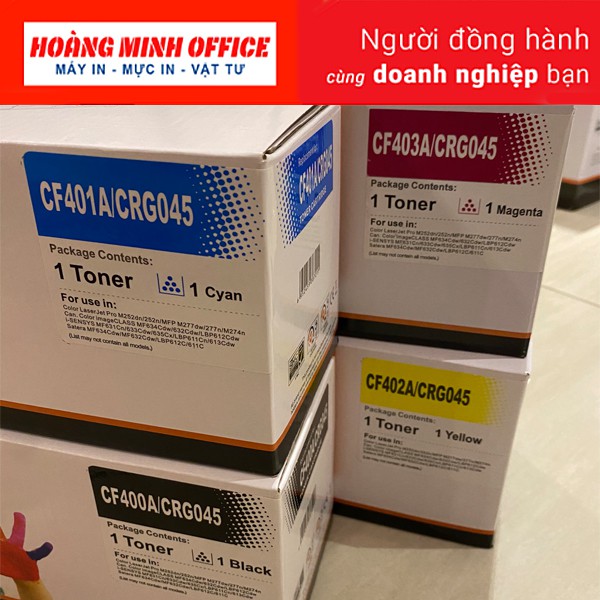 4 Hộp Mực Màu 045 | Máy Cano.n LBP 611Cn/ 613Cdw/ MF633Cdw/ MF635Cx..FULL BOX - CHẤT LƯỢNG CAO