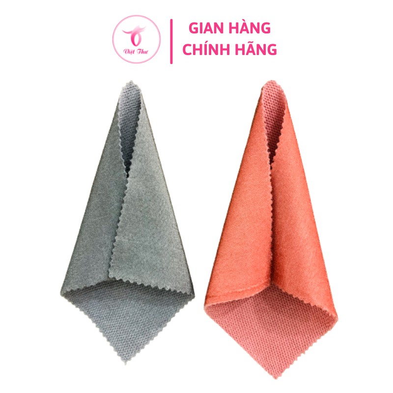 Khăn lau đa năng, khăn lau 2 mặt microfiber cao cấp siêu thấm sạch bóng bề mặt cọ rửa không để lại vết - Việt Thư