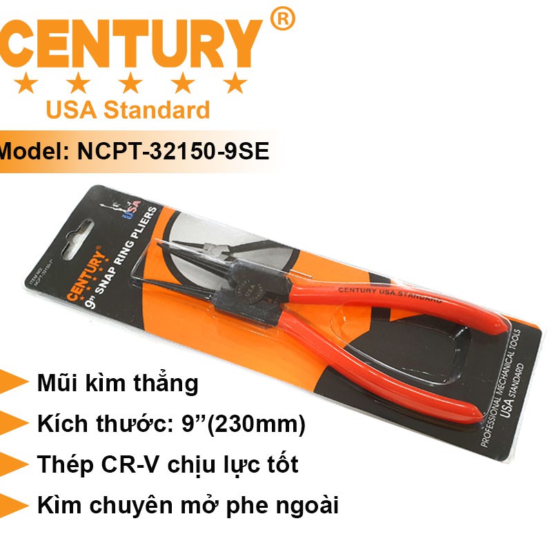 Kìm Mở Phe 9" (230mm) Ra Thẳng Century - NCPT-32150-9SE