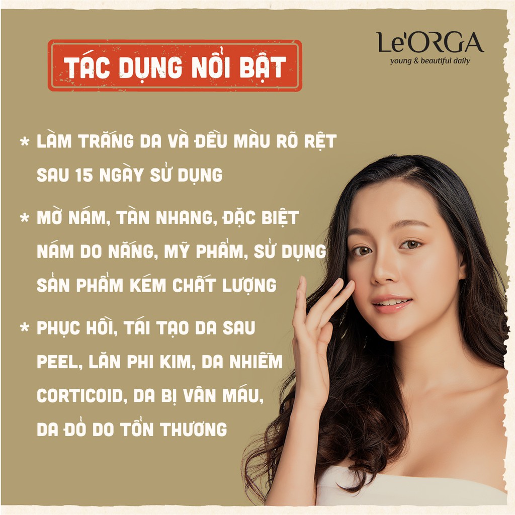 Serum Trắng Da Mờ Nám Le'Orga - Detox White Tinh Chất Trẻ Hóa Da Tăng Độ Ẩm Huyết Thanh Giảm Lão Hóa | BigBuy360 - bigbuy360.vn