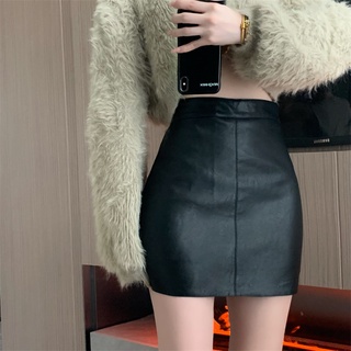 Chân Váy Da Ngắn Dáng Chữ A Lưng Cao Ôm Hông Thiết Kế Cá Tính