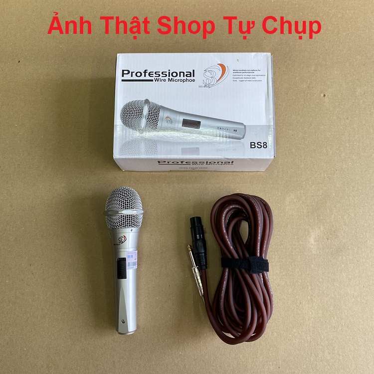 Micro Có Dây Chuyên Hát Karaoke, Tặng Dây Dài 6m - Mic Model BS1 Hát Quá Hay - Hàng Chính Hãng PS Audio - Bảo Hành 12Th