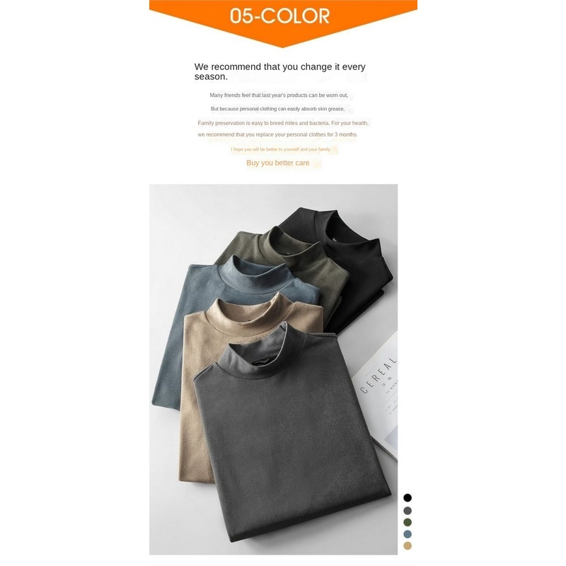 Áo Len Nam Cổ Lọ Nhung Đức Hai Mặt Tay Dài Giữ Ấm Mùa Đông Cho Nam Áo len cổ 3 phân NAM hàng quảng châu size M-5XL