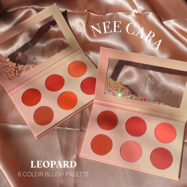 BẢNG PHẤN MÁ 6 Ô NEE CARA LEOPARD N606 CHÍNH HÃNG - 8442