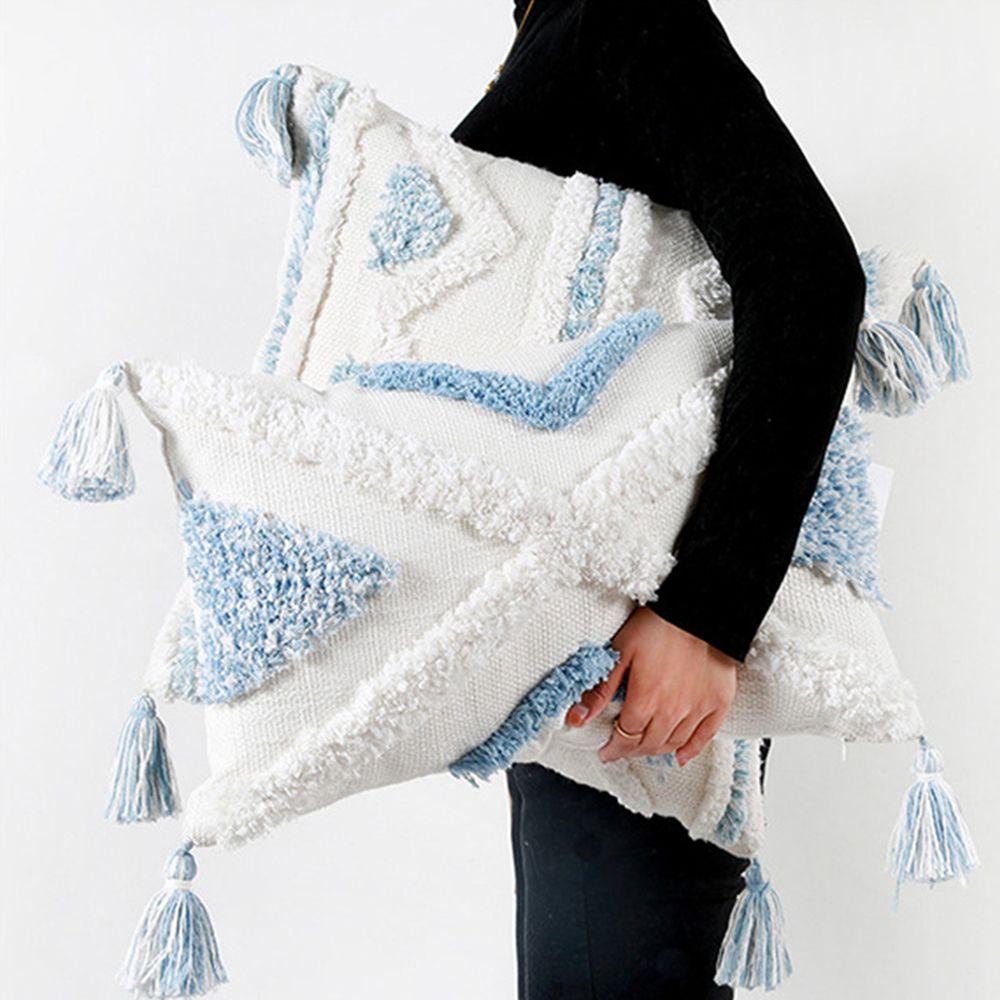 Vỏ Gối Thêu Họa Tiết Hình Học 3 Kiểu Khác Nhau WMES15H Cho Phòng Khách Ốp