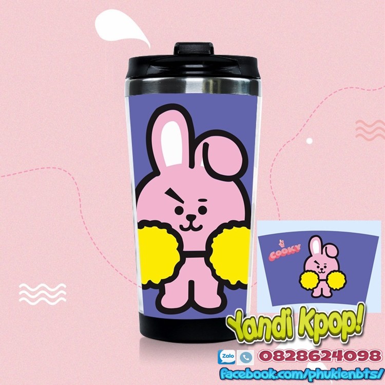 Bình Nước BT21 Cooky - Jungkook BTS, Chai Nước Giữ Nhiệt Giá Rẻ