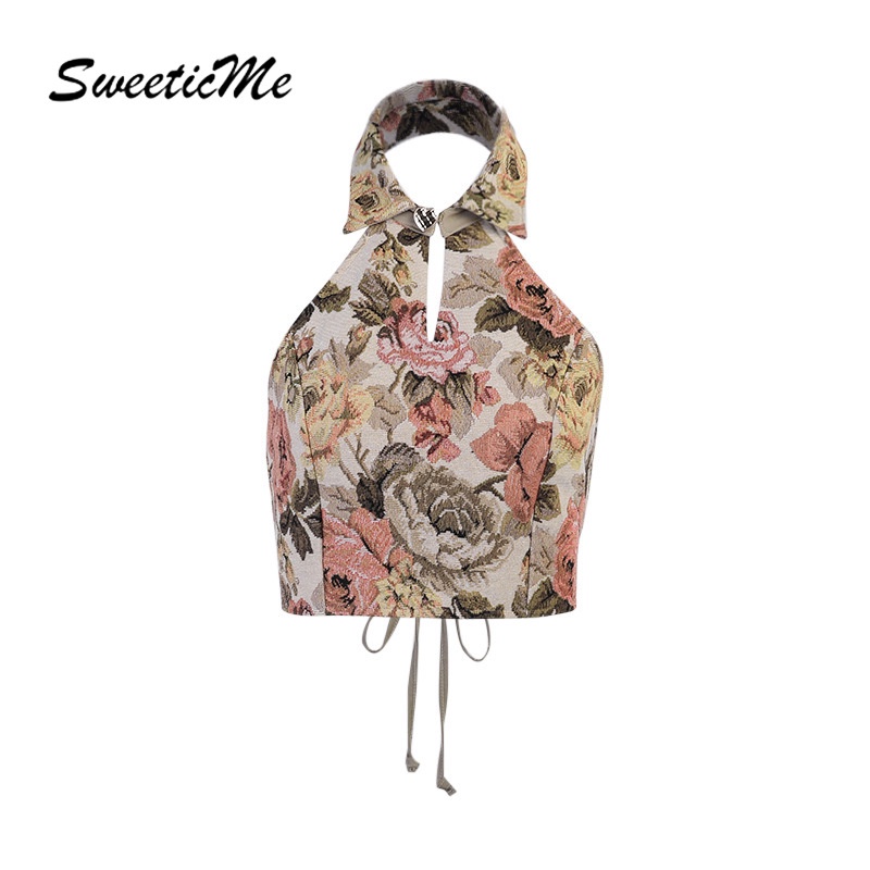 Áo Nữ Không Tay Hở Vai Họa Tiết Kẻ Ô Vuông Thời Trang Mới