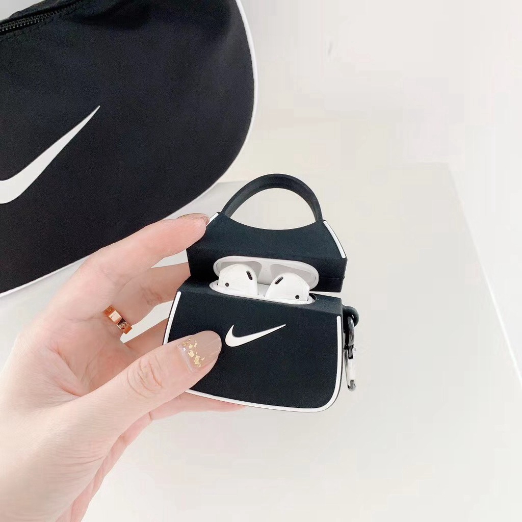 Vỏ Đựng Bảo Vệ Hộp Sạc Tai Nghe Apple Airpods 1/2/pro Hình Túi Nike 3D Chống Rơi Vỡ Chống Va Đập