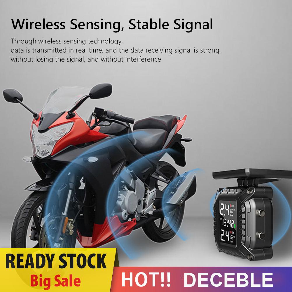 Hệ Thống Giám Sát Áp Suất Lốp Xe Hơi Tpms Sử Dụng Năng Lượng Mặt Trời Kèm 2 Cảm Biến