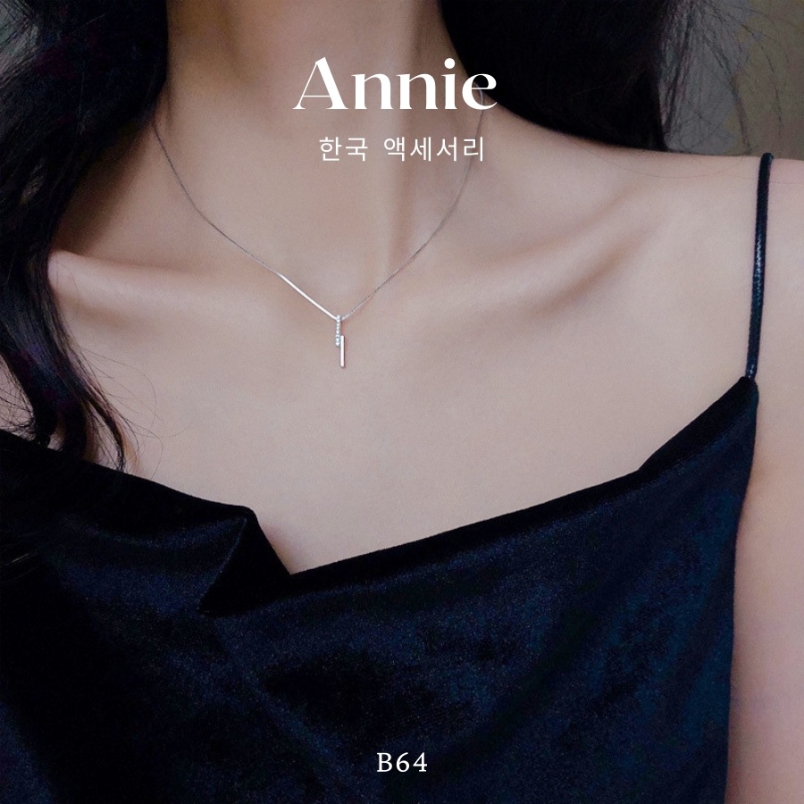Dây chuyền bạc sợi mảnh đính đá thời trang nữ tính ANNIE - B64