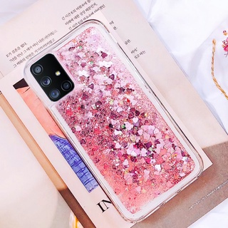 Ốp Lưng Samsung A55 A35 A25 A15 A05S A14 A24 A34 A54 A04S A13 A23 A33 A53 A73 A03S Transprant Quicksand Love Long Lanh Liquid Bìa Mềm