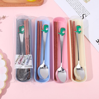 Set thìa đũa cute gỗ