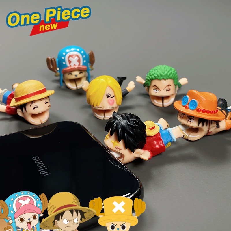 Phụ Kiện Bảo Vệ Dây Cáp Sạc USB Bằng Silicon Hình Anime Dễ Thương