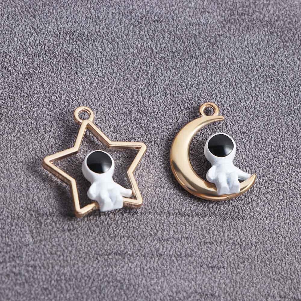REBUY1 Phụ Kiện Dây Tự Làm Trang Sức Vòng Tay / Vòng cổ / Nhẫn Hình Phi Hành Gia Xinh Xắn