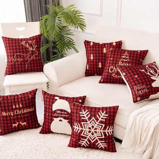  GỐI TỰA LƯNG TRANG TRÍ SOFA HỌA TIẾT NOEL ĐỎ TRẮNG ĐX1312
