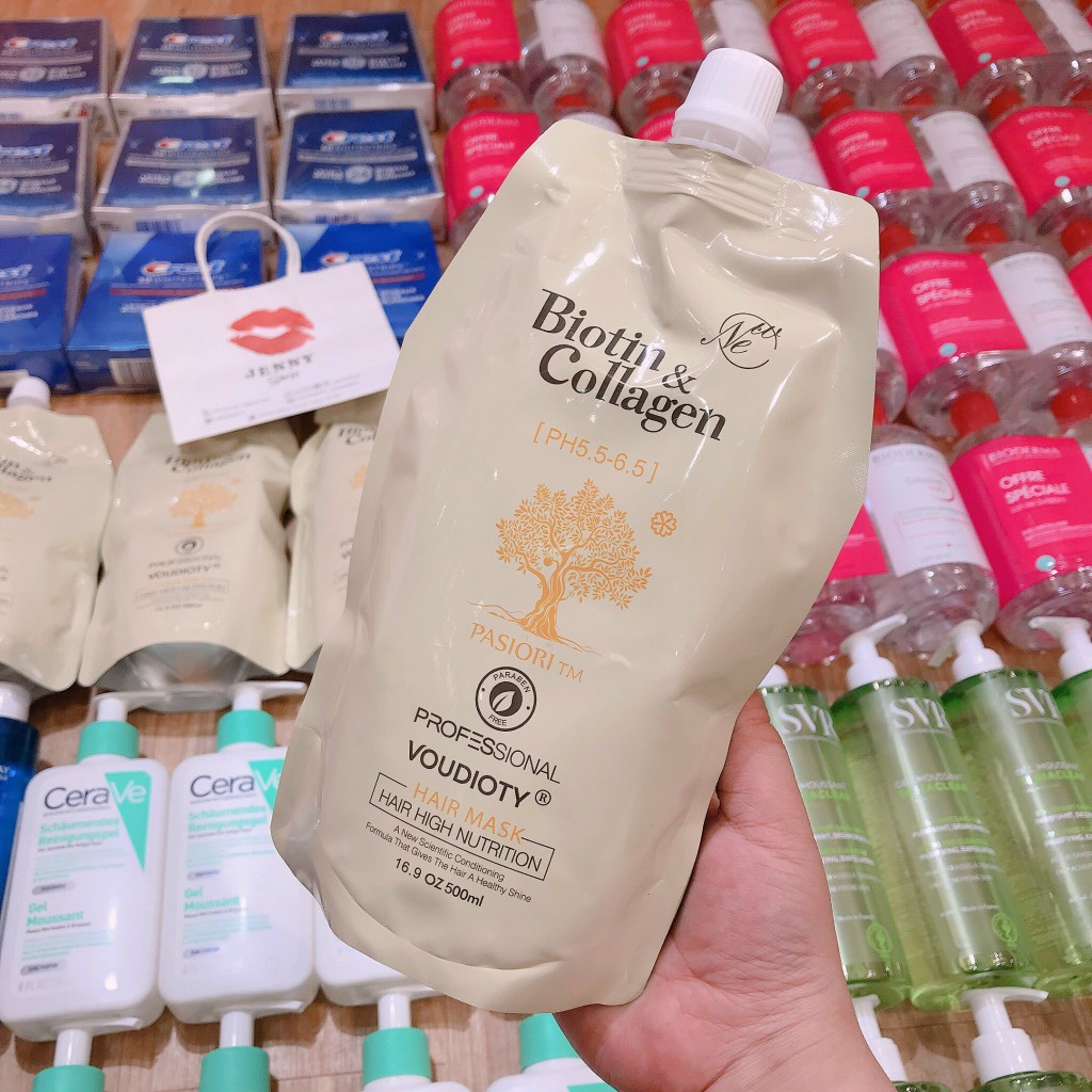Bộ Dầu Gội Xả &amp; Ủ Tóc Biotin &amp; Collagen 500ml &amp; 1000ml