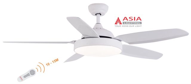 Quạt trần asia lighting có đèn led (QT04-T-01) bảo hành 2 năm lỗi đổi mới