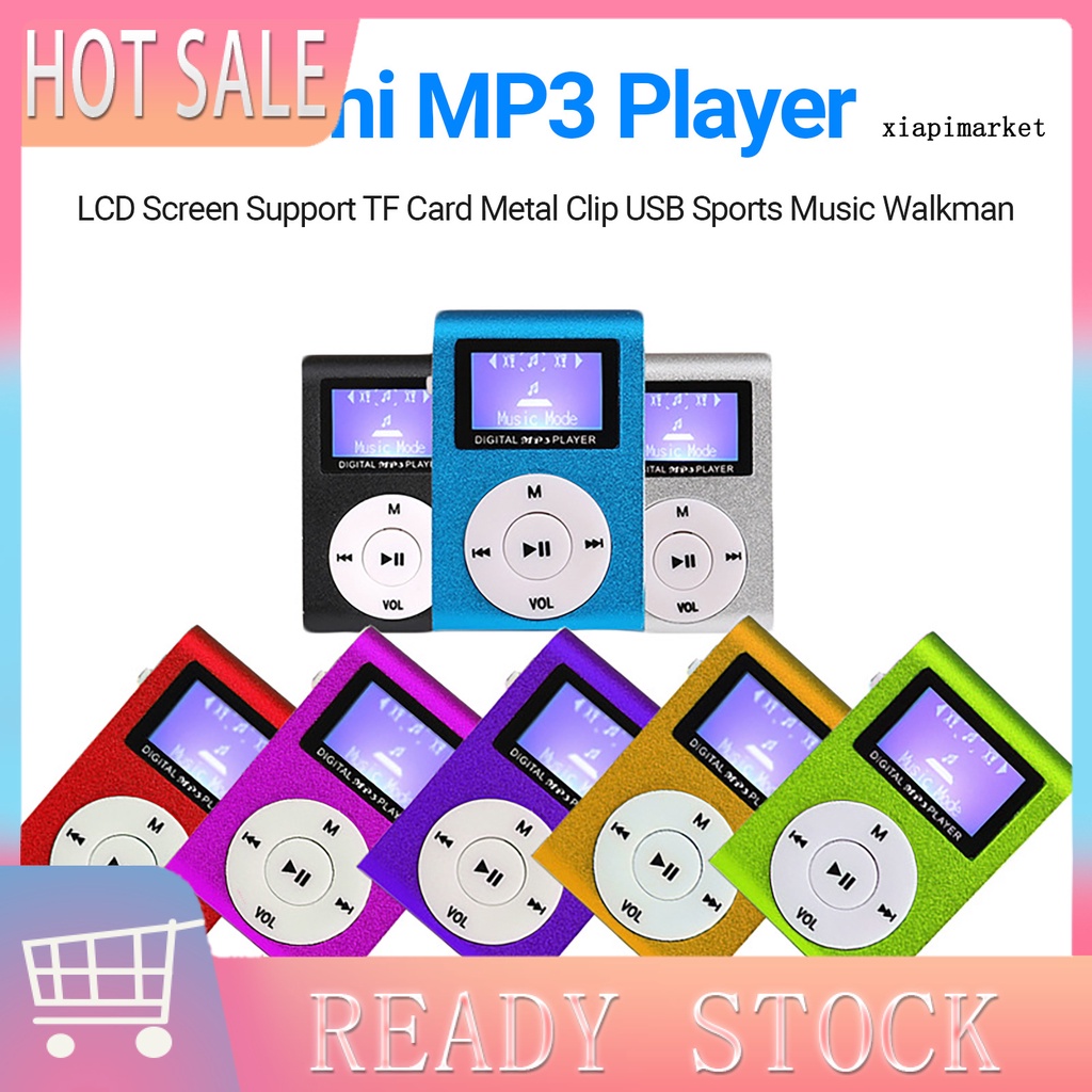 Máy Nghe Nhạc MP3 Mini Dạng Kẹp Bằng Kim Loại Có Màn Hình LCD Hỗ Trợ Thẻ TF Và USB Cho Chạy Bộ Tập Thể Thao