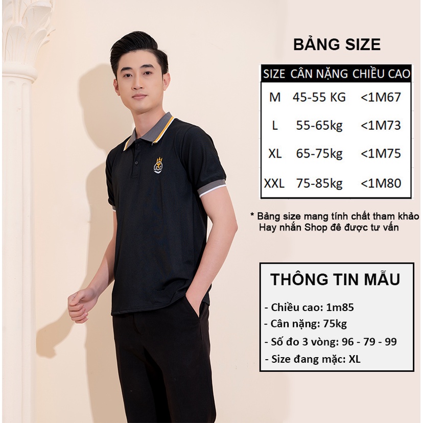 [Mã LTBAUAB13 giảm 7% đơn 99K] Áo Polo Nam Azila - Cổ Bẻ Chất vải cá sấu Mềm Mịn Co Dãn phối viền cổ