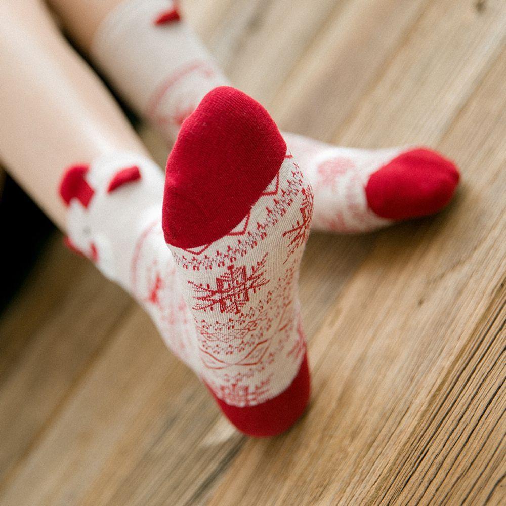 Vớ Mềm Giữ Ấm Mùa Đông In Họa Tiết Giáng Sinh Dễ Thương