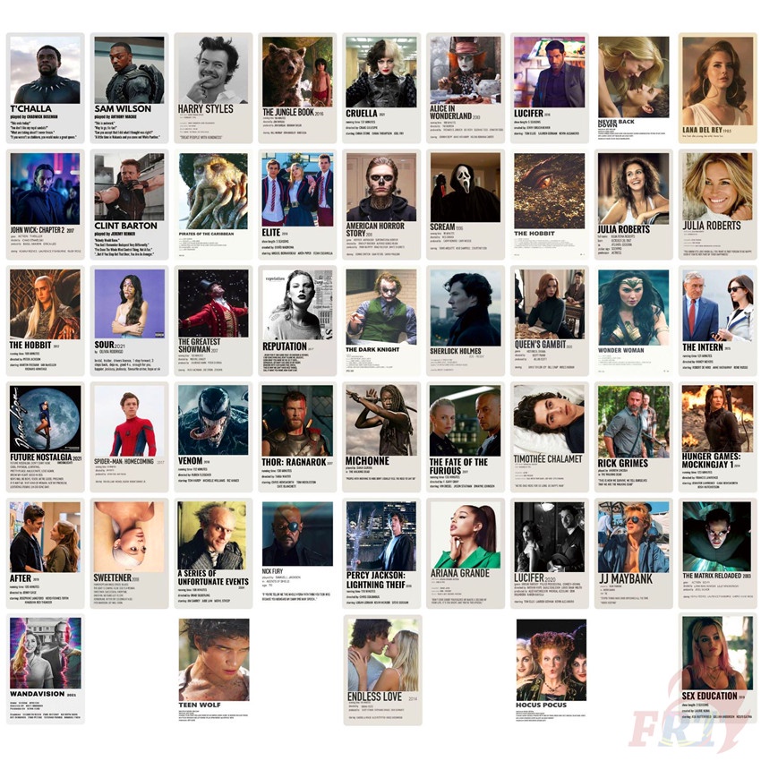 100Pcs/Set ❉ Mixed Classical Poster Cover Series A Classical Movies & Music Album Mini Poster Stickers ❉ DIY Fashion Luggage Laptop Skateboard Doodle Decals Stickers