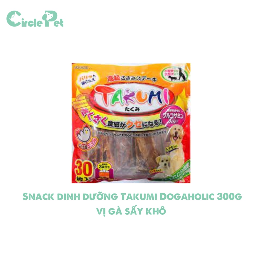 Snack Dinh Dưỡng Takumi Dogaholic Cao Cấp Nhiều Vị Dành Cho Chó 300g - Circle Pet