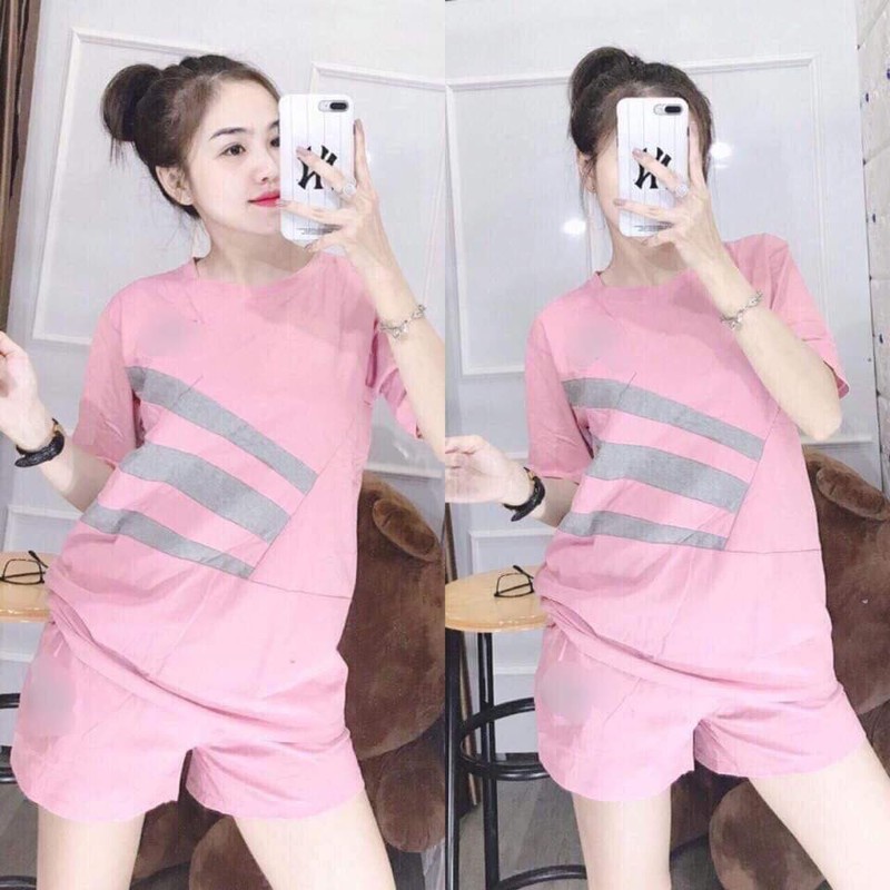 Set đùi mẫu mới 2020 phối 3 sọc siêu dễ thương chất liệu co giãn thấm hút mồ hôi thoải mái khi mặc