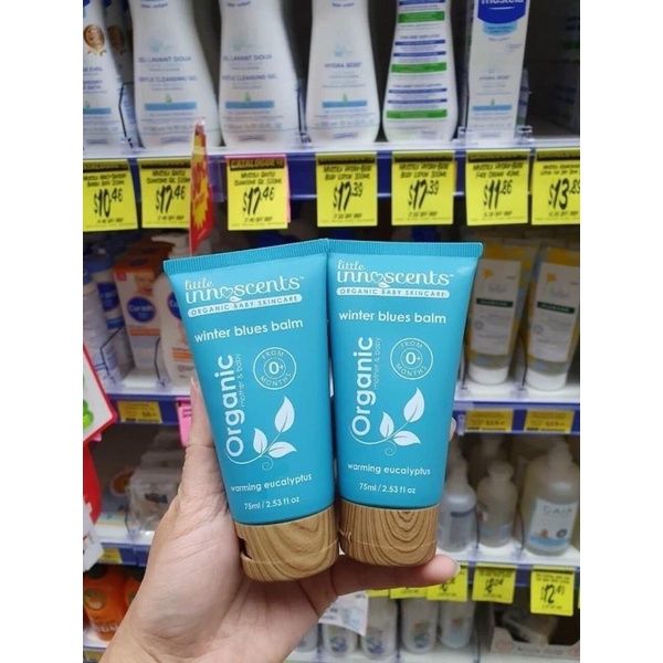 Dầu bôi ấm ngực Organic tuýt 75ml (Date mới nhất)