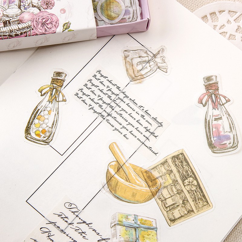 Set 40 Miếng Dán Trang Trí 24 Kiểu Phong Cách Vintage | BigBuy360 - bigbuy360.vn