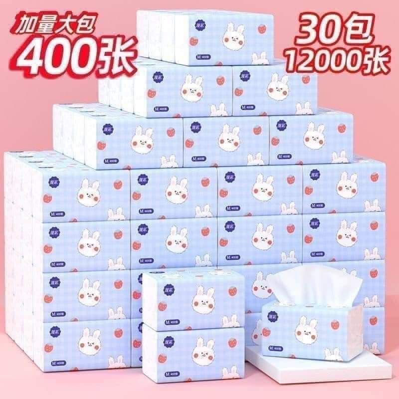 Thùng 40 gói giấy ăn hình thỏ siêu tiện lợi - Sieuthigiadinh2020